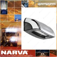 Narva 10-30V Led Licence Plate Lamp Chrome In Black Housing & 0.5M Cable Pack