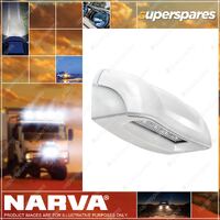 Narva 10-30 Volt Model 8 LED Licence Plate Lamp In White Housing And 0.5M Cable