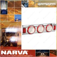 Narva 9-33V LED Rear Direction Indicator & Twin Stop Tail Lamp W/ Chrome Housing