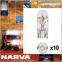 Narva 24V 5W W2.1 X 9.5D W5W Premium Wedge Globes Interior/Park Box Of 10