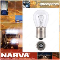 Narva 12 Volt 32Cp (25W) BA15S Incandescent Globes 25mm wide x 50mm - Box Of 10