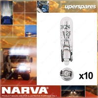 Narva 12 Volt 2.3W W2 X 4.6D W2 3W Wedge Globes 5mm wide x 18mm - Box Of 10