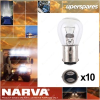 Narva 12 Volt 21W Ba15D Incandescent Globes 25mm wide x 50mm - Box Of 10