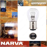 Narva 12 Volt 21W Ba15D Incandescent Globes 25mm wide x 50mm - Box Of 10
