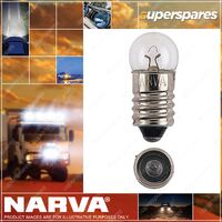 Narva 12 Volt 2.2W E10 Incandescent Globes 11mm wide x 23mm - Box Of 10