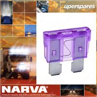 Narva 3 Amp Purple Standard Ats Blade Fuse 19mm x 19mm - Box Of 50