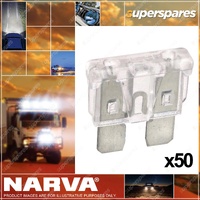Narva 25 Amp White Standard ATS Blade Fuse 19mm x 19mm - Box Of 50