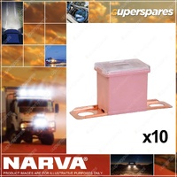 Narva 30 Amp Pink Fusible Link Fues - Short Tab 48mm x 21mm - Box Of 10