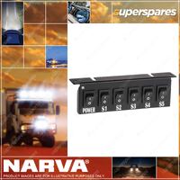 1 x Narva Switch Panel With 6 Switches controls the lights and flash patterns