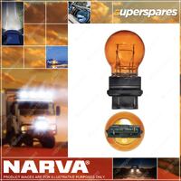 Narva 12V 27 / 7W W2.5 X 16Q Py27 / 7W Amber Wedge Globes (Blister Pack Of 2)
