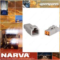 Narva 2 Way Dtp Connector Kit with Wedges size Blister Pair - Male/Female