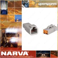Narva 2 Way Dtp Connector Kit with Wedges size Blister Pair - Male/Female