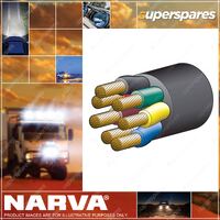 55A 6mm 7 Core Trailer Cable 100M Red Green Yelllow White Brown W/ Black Sheath