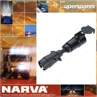 Narva 5 Pin Large Round Socket On Car To 7 Pin Large Round Plug On Trailer
