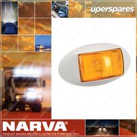 10-33V Model 14 LED Amber Side Direction Indicator Lamp W/ White Deflector Base