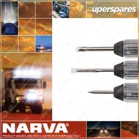 Narva Replacement Tip Kit inc. Point Tip Chisel Tip Hot Knife for Soldering Iron