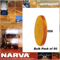 Narva Amber Retro Reflector With Fixing Bolt - Pack of 50 84001-50