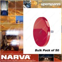 Narva Red Colour Retro Reflector With Fixing Bolt - Pack of 50 84002-50