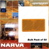 Narva Amber Retro Reflector With Self Adhesive Pack of 50 84061-50