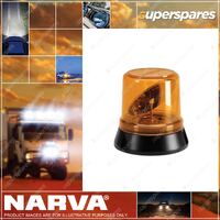 Narva 12 / 24 Volt Amber Hi Optics LED Rotating Beacon with Flange Base