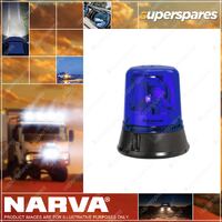 Narva 12 / 24 Volt Dual voltage Blue Optimax Rotating Beacon with Flange Base