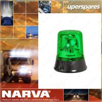 Narva 12 / 24 Volt Green Optimax Rotating Beacon with Flange Base