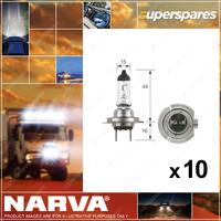 10 x Narva H7 Halogen Globes Lights Headlight - 24 Volt 70W PX26D 48728
