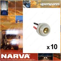 10 x Narva Globe Holders Wedge Base Globe Holders Suit T-10mm Push Fit 49809