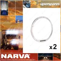 2 x Narva Interchangeable Chrome Bezels to suit Ultima 180 LED Driving Lights
