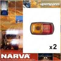 2 x Narva Lens 85765 to suit Side Marker Lamp Marker Light Red Amber 85760 85770