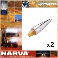 2 x Narva External Cabin Lamps - Torpedo Shape Amber Part NO. of 85910