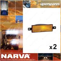2 x Narva Front Direction Indicator Lamps Amber Signal Light 87250