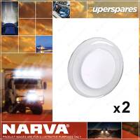 2 x Narva 10-30 Volt LED Round Interior Lamps Warm White Color 3W LED