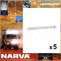 5 x Narva 12/24 Volt LED Strip Lamps Light with Touch Switch - 300 x 27mm