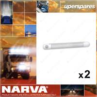 2 x Narva 12V High Powered LED Interior Strip Lamps w/Off/On Switch - 282x34mm