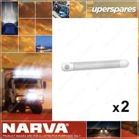 2 x Narva 12V High Powered LED Interior Strip Lamps w/Off/On Switch - 282x34mm