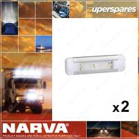 2 x Narva 9-33V High Powered LED Strip Lamp Interior Strip Light - 114x33mm