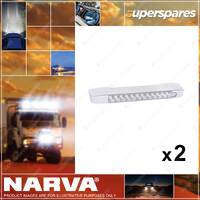 2 x Narva 12 Volt Dual Colour Awning Lamps Dual Colour White and Amber