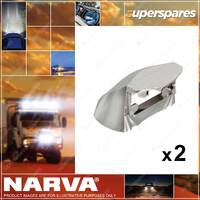 2 x Narva Chrome Licence Plate Lamps Housings for Model 16 Licence Plate Lamps