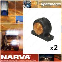 2 x Narva 12 Volt Sealed Side Marker and Front Position Lamps Red Amber 93004