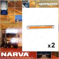 2 Narva 9-33V Model 39 LED Rear Direction Indicator Lamps Stainless Steel Cover
