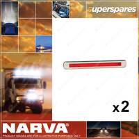 2 x Narva 9-33 Volt Model 39 LED Stop / Tail Lamps Stainless Steel Cover
