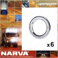 6 x Narva Chrome Grommet Covers to suit Model 40 Lamp Part NO. of 94088