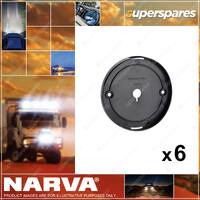 6 pcs of Narva 130mm Black Color Bases to Suit Model 43 Lamps 94390