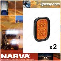 2 x Narva 9-33V LED Rear Direction Indicator Lamp Kits Amber Vinyl Grommet
