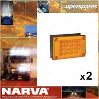2 x Narva 9-33V LED Rear Direction Indicator Lamps Amber w/Surface Mount Gasket