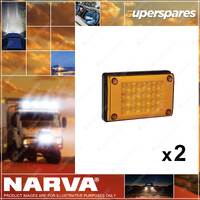 2 x Narva 9-33 Volt Model 48 LED Rear Direction Indicator Lamps - Amber Colour