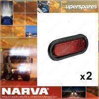 2 x Narva 12 Volt LED Rear Stop Tail Lamp Kits Red with Vinyl Grommet 96060