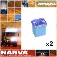 2 x Narva 20 Amp Blue Color Female Mini LJC Fusible Links Blister Pack 51020BL