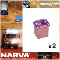2 x Narva 30 Amp Pink Color Female Mini LJC Fusible Links Blister Pack 51030BL
